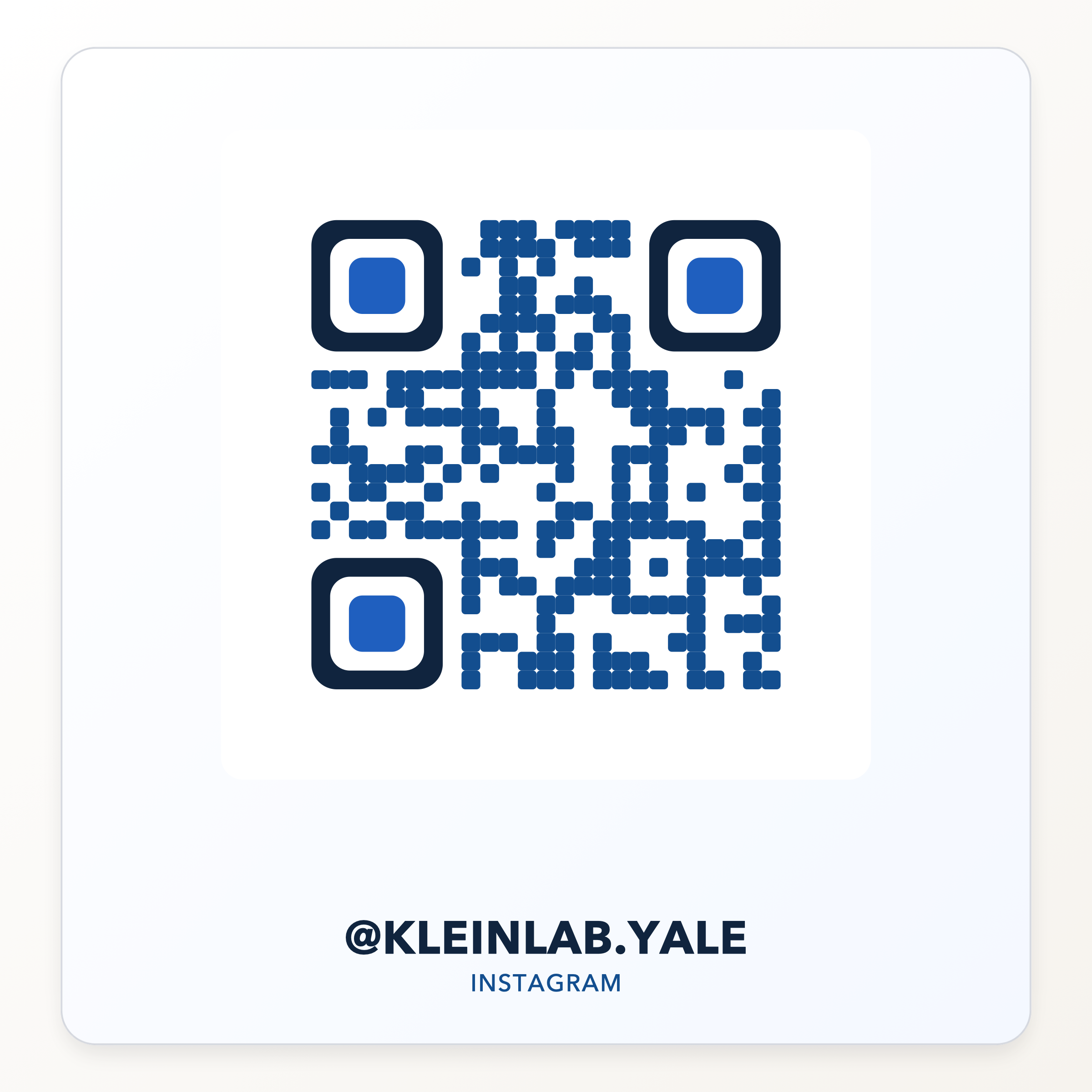 Klein Lab at Yale Instagram QR code